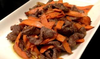 牛肉炖木耳胡萝卜怎么做 胡萝卜丝炒牛肉